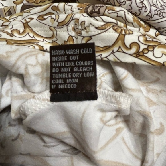 J. McLaughlin Cream and Brown Patterned Blouse - Picture 7 of 7